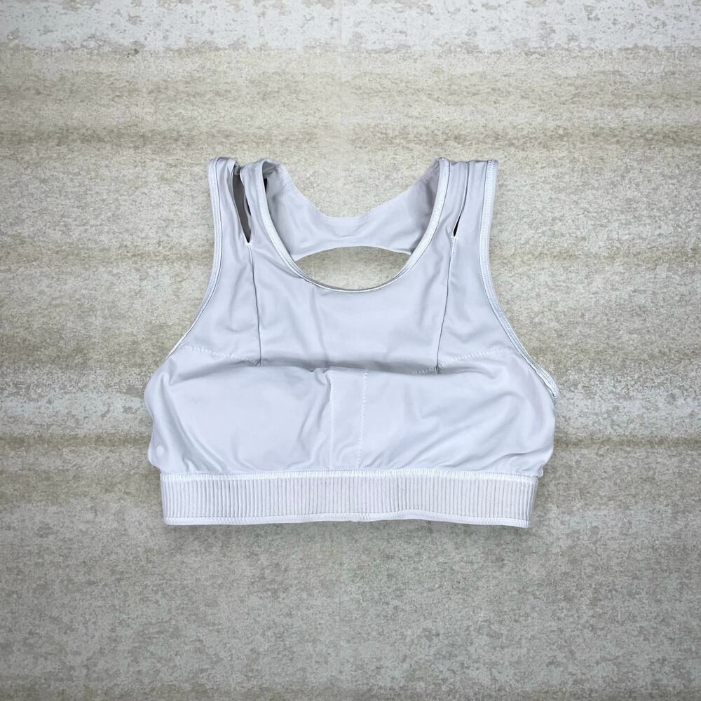 Vintage Y2K Lululemon Strong Front Sports Bra Size 6 B C Snow White